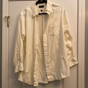 John Clarendon Off-White Dress Shirt, Neck 16.5 Size 32